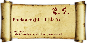 Markschejd Ilián névjegykártya